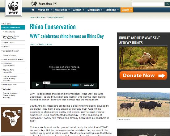 WWF Rhino Conservation